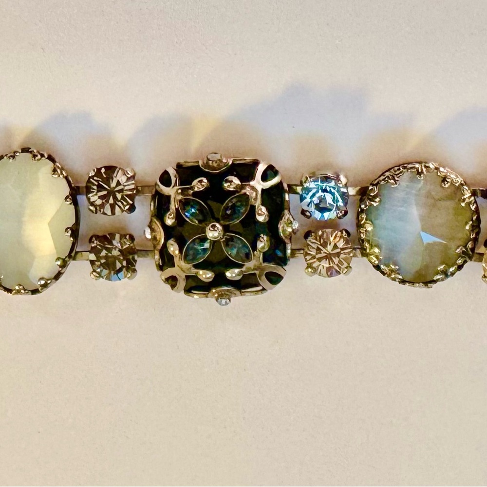 Sorrelli Blue and White Multi-Stone Vintage Bracelet
